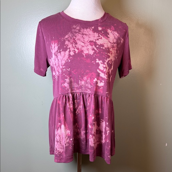 Women's Pink Tie-Dye Top - Picture 1 of 9